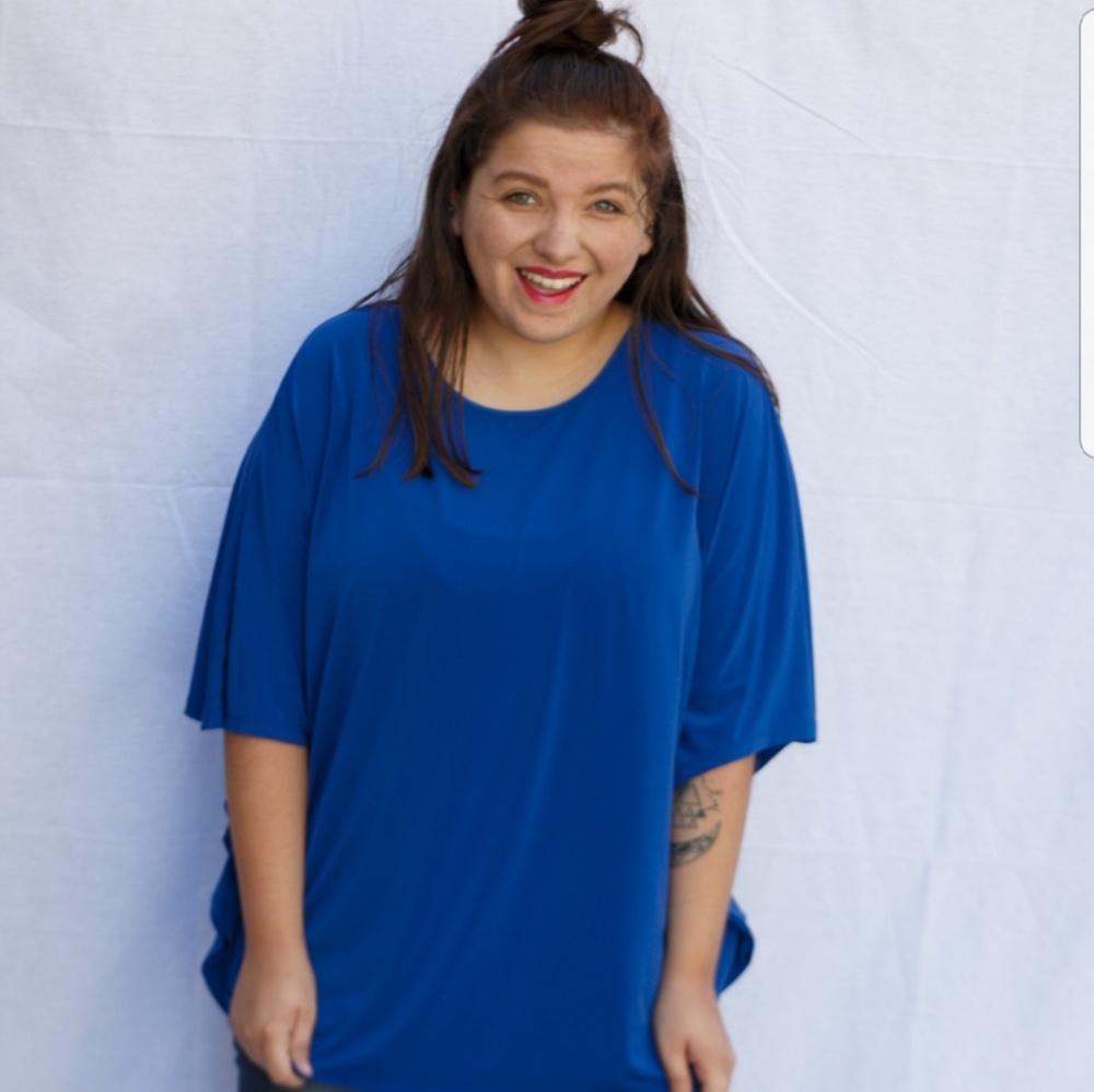 Blue tee